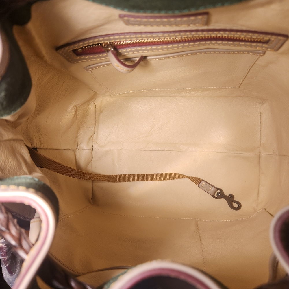 NWT Dooney & Bourke Hattie Drawstring Florentine Leather Bucket Bag Wallet - Picture 9 of 15